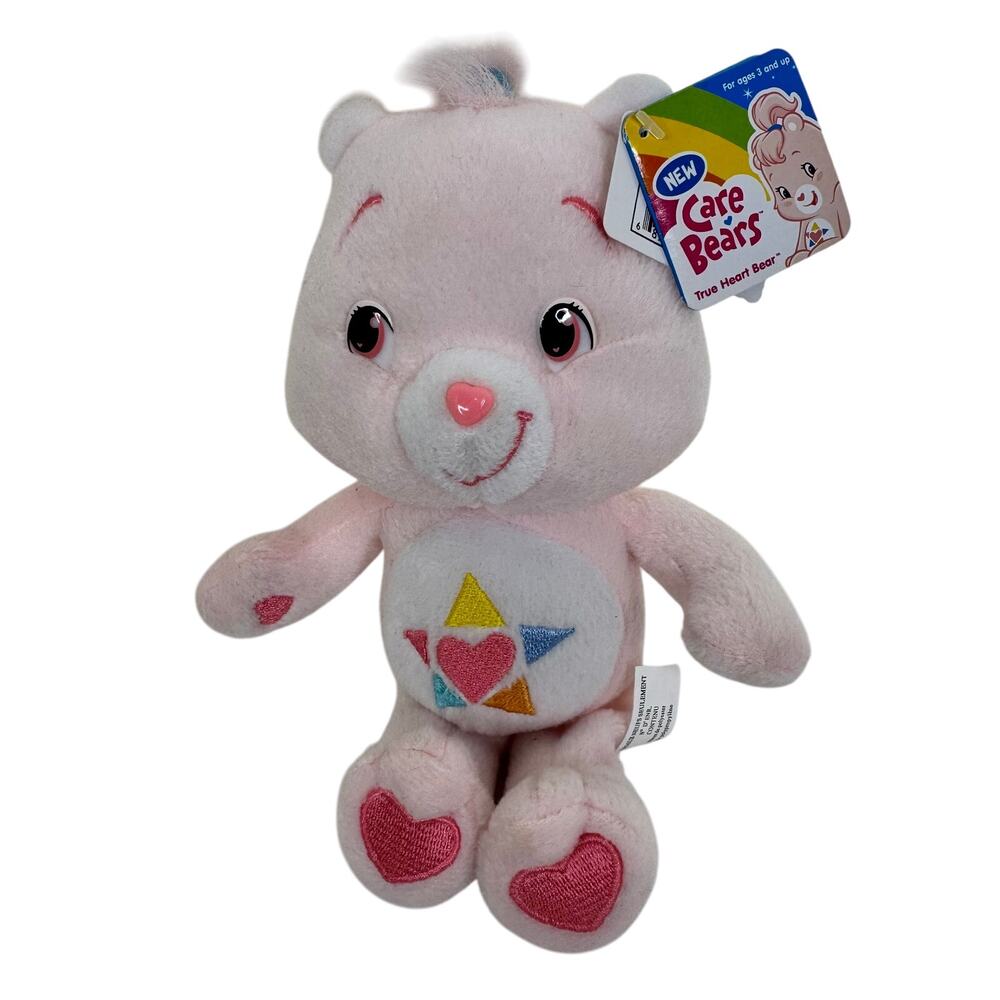 Care Bears True Heart Bear Pink Heart Multicolor Star Stuffed‎ 2007